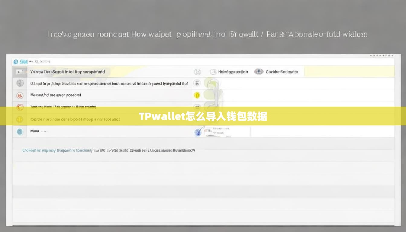 TPwallet怎么导入钱包数据